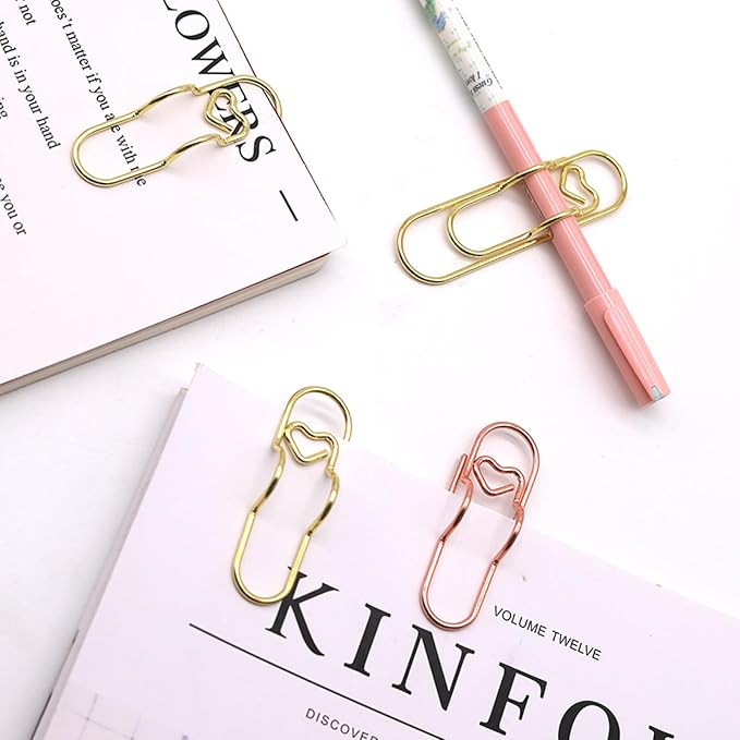 Qomamount Pen Holder for Notebook, Lovely Paper Clip Holder Multifunctional - Image 7