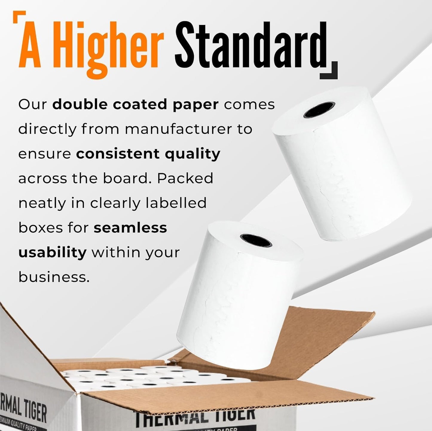 3 1/8 X 230 Thermal Paper Rolls (30 Rolls/Box) – BPA-Free Rolls for POS Systems, Cash Registers & Credit Card Machines