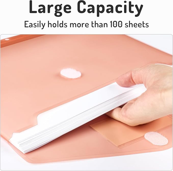 Forvencer Binder Pocket, 5 Pack Super Heavyweight Plastic Folders - Image 5