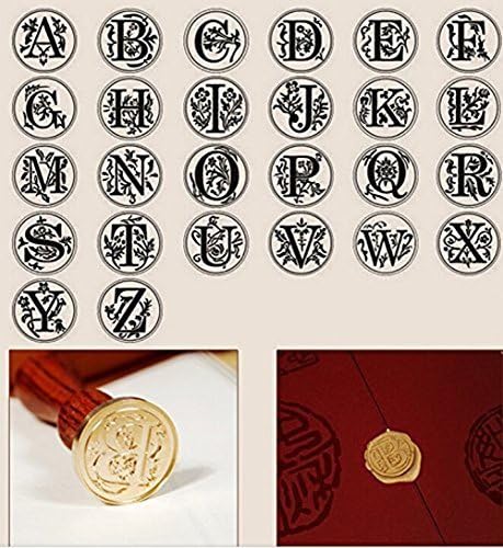 Vintage Alphabet Initial H Wax Seal Sealing Stamp Sealing Wax Sticks Spoon Wood Box Set Classical Old-fashioned Antique Alphabet Invitation Package Seal Wax Stamp Box Kit