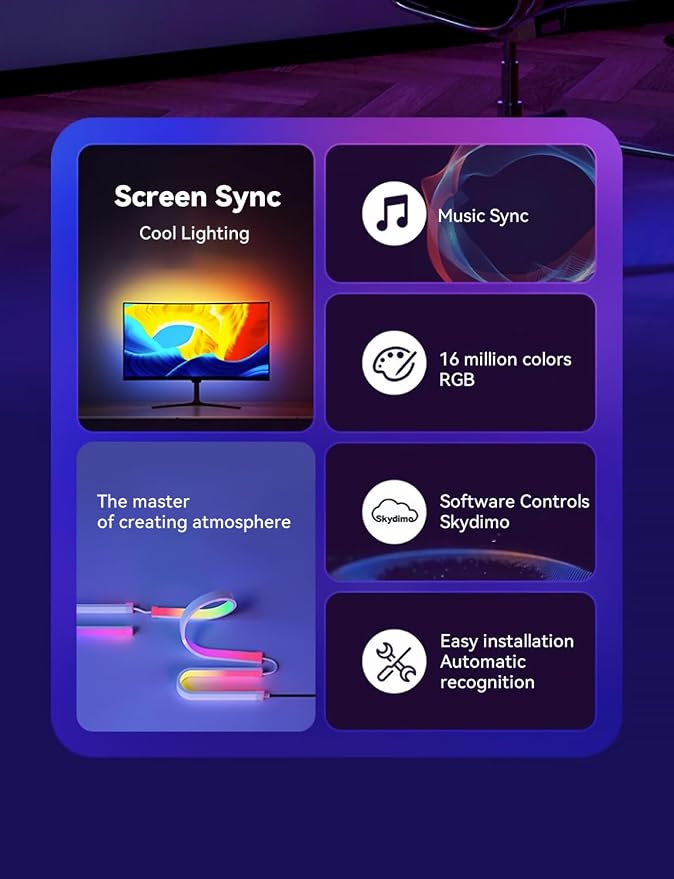 RGB Backlight for PC & Mac, LED Strip Light Sync - Image 6