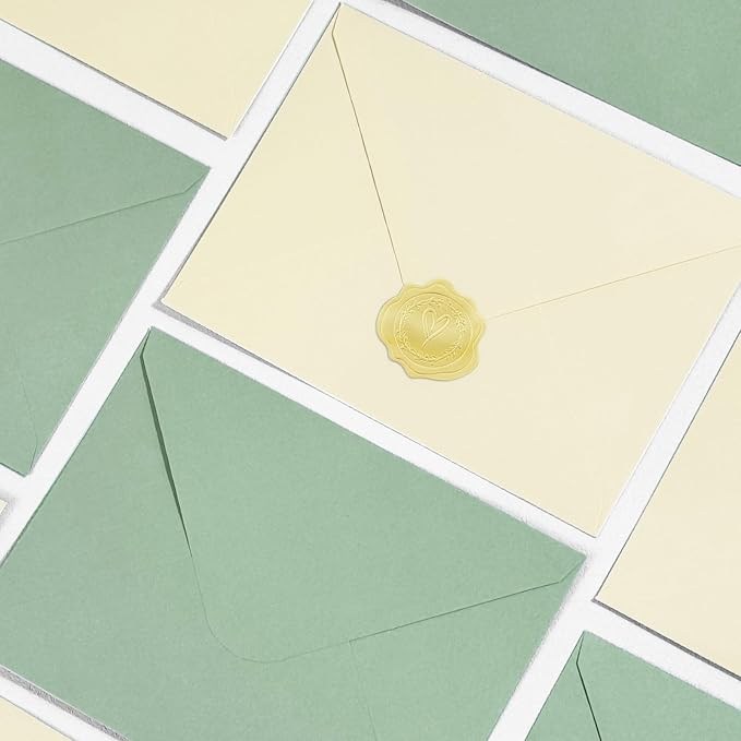 200 PCS Sage Green Colorful A7 Envelopes - Image 5
