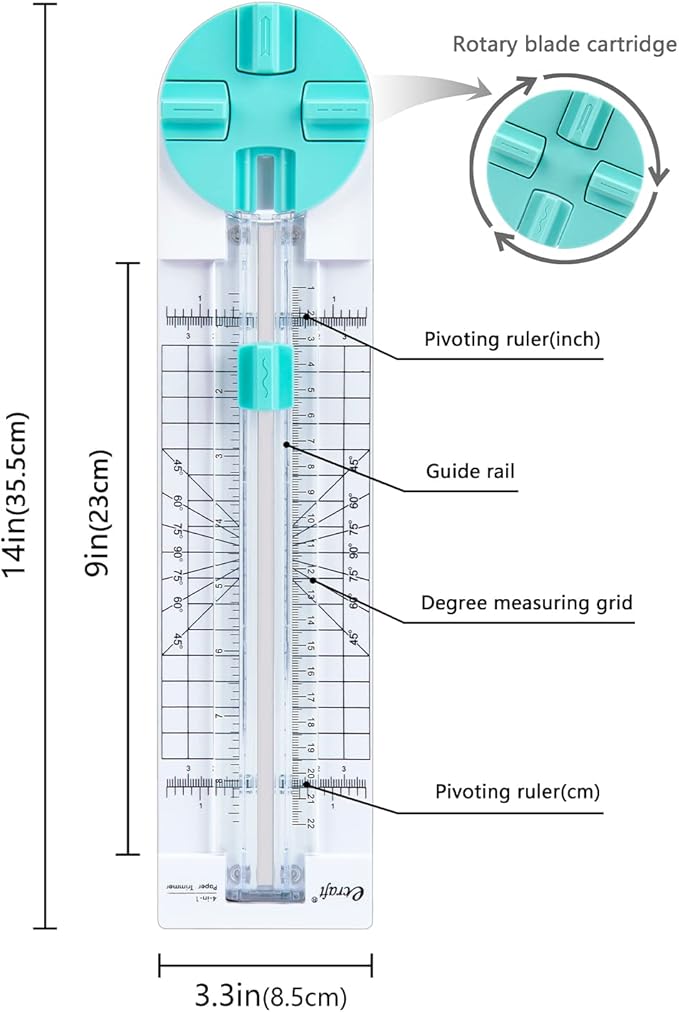 Paper Trimmer Craft Paper Cutter: 4 Style Multi-Function Scrapbooking Tool - Image 3