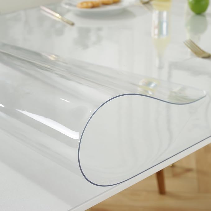 LovePads 1.5mm Thick 36 x 36 Inch Clear Table Cover Protector, Plastic Table - Image 7