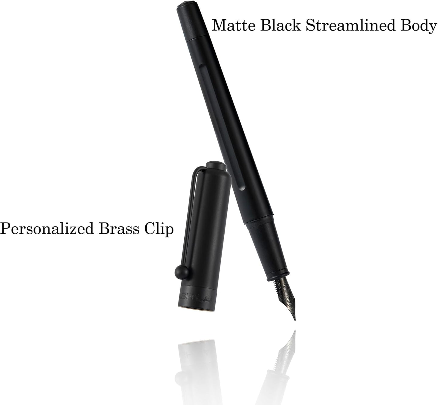 Luxury Matte Black Forest Fountain Pen Set,Titanium Black Extra Fine and Medium Nibs,Includes 2 Ink Converters,10 Ink Cartridges,15ml ink，Premium Gift Case for Calligraphy (Extra Fine Nib)