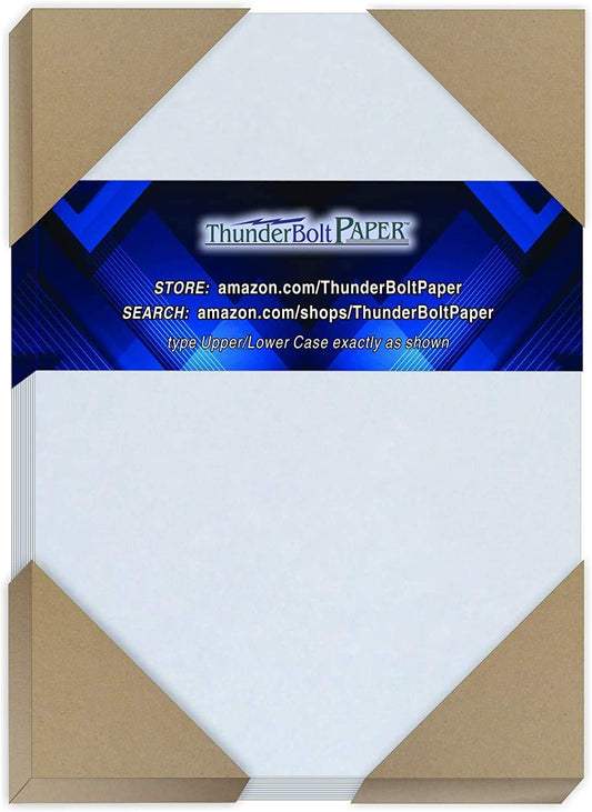 125 Light Blue Parchment 65lb Cover Weight Paper - 5" X 7" (5X7 Inches) Photo|Card|Frame Size - Printable Cardstock Colored Sheets Old Parchment Semblance