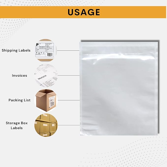 2000 Pack 7"x10" Shipping Label Sleeves – Clear Self-Adhesive Packing Slip - Image 7