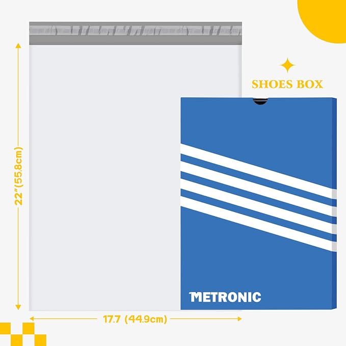 Metronic Large Poly Mailers 17.7x22” 50 Pack Bulk, Shipping Bags - Image 4