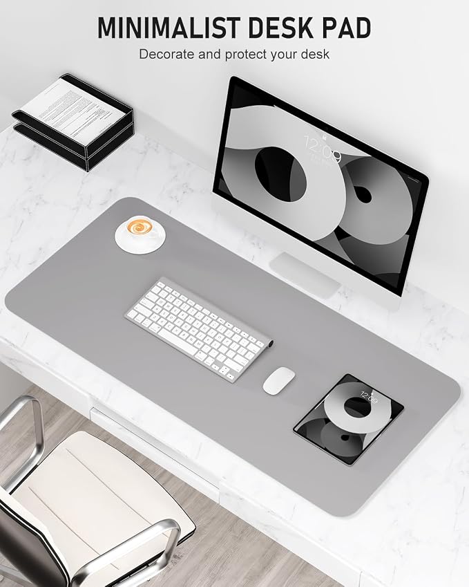Desk Pad, 23.6" x 13.8" PU Leather Non-Slip Desk Mat Large Mouse Pad - Image 2
