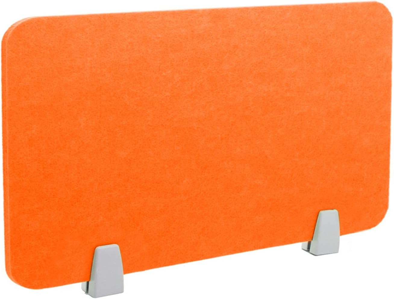 Icegrey Acoustic Desk Divider Privacy Panel Removable Sound Absorbing Desk Partition Board with 2 Clips for Student Call Centers Offices Braries Classrooms Library, Orange, 15.6x15.6"