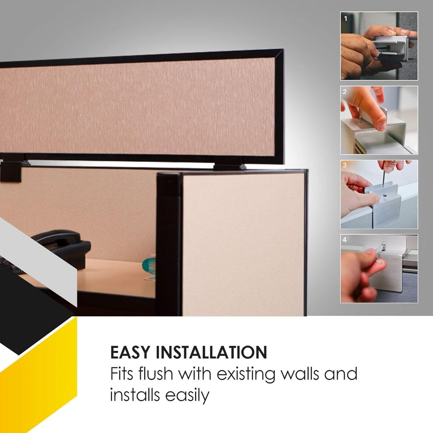 OBEX Acoustical Cubicle Privacy Screen Extender Desk Panel & Office Divider, Add Separation & Block Noise, 12" x 30", Slate