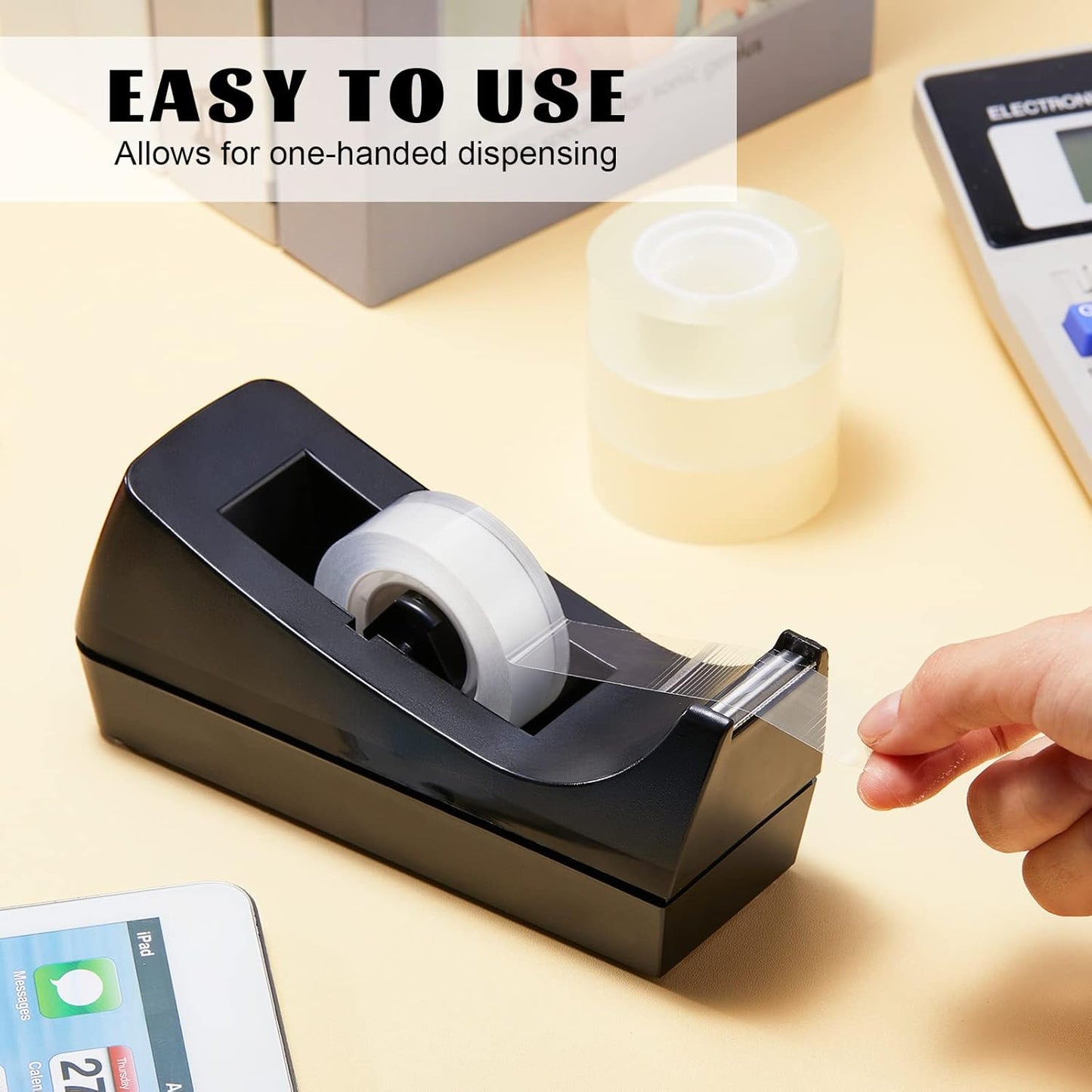 10 Pack Desktop Tape Dispenser Tape Roll Non Skid Base Tape Dispensers for Office Home School (Tape Not Included)