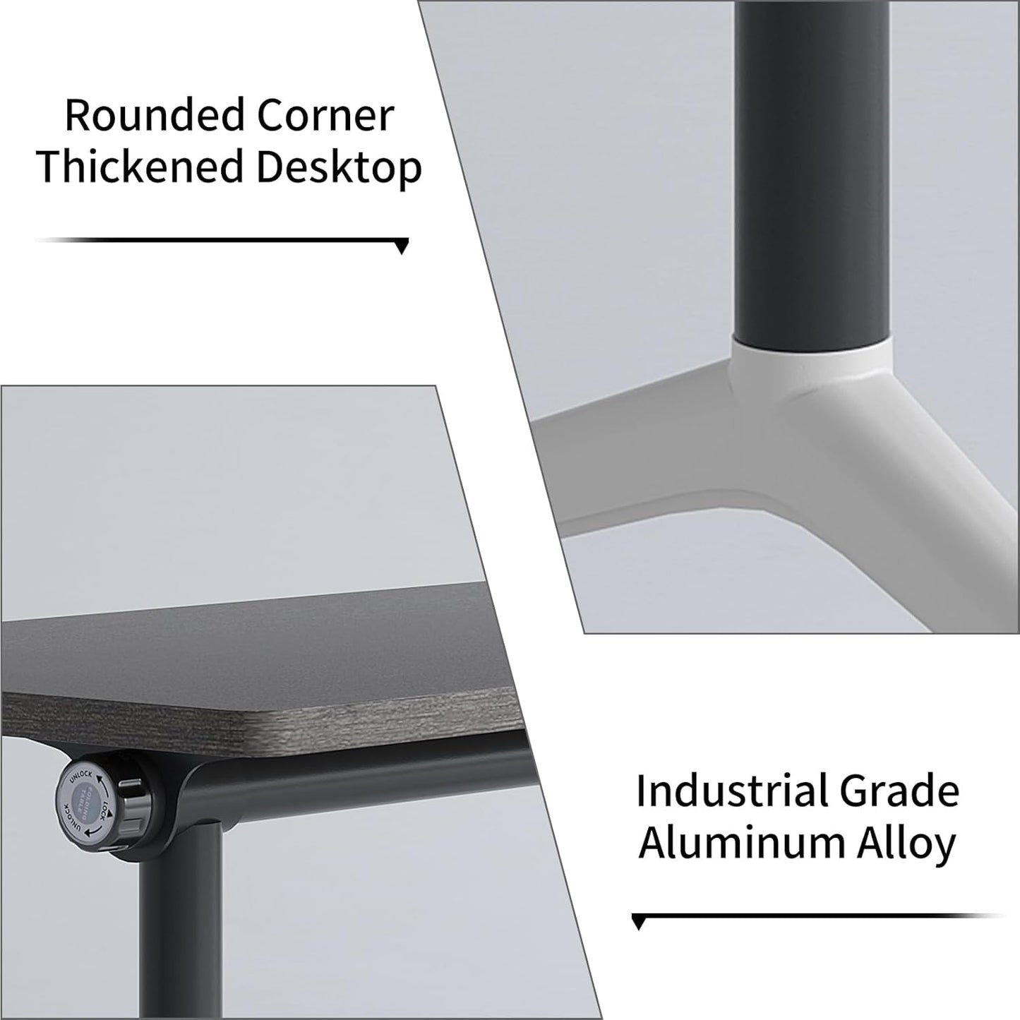 Conference Room Table with Flip-Top Design for Dynamic Meetings, Business Table Computer Desk with Heavy-Duty Frame,Foldable Seminar Meeting Tables for Home Office (6, B, 61IN)