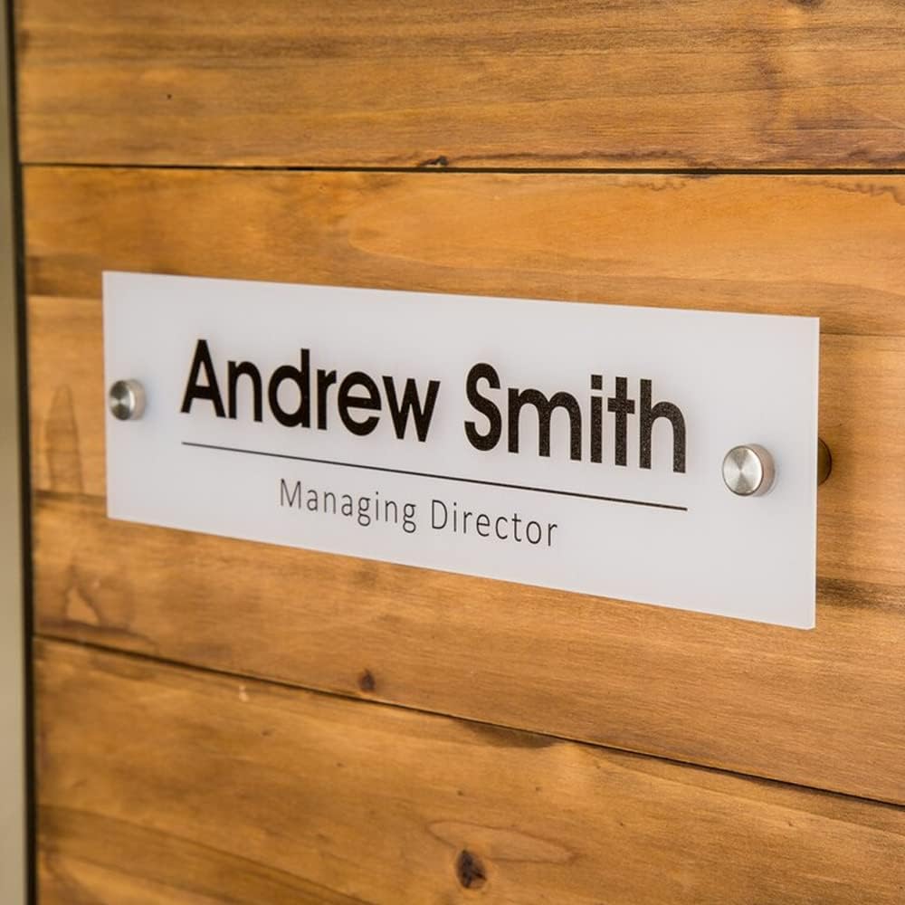 Office Name Plate - 8x2", "Executive CEO Sign, New Job Office Decor, Graduation or Promotion Gift, Personalized Customize Name Plate For Door