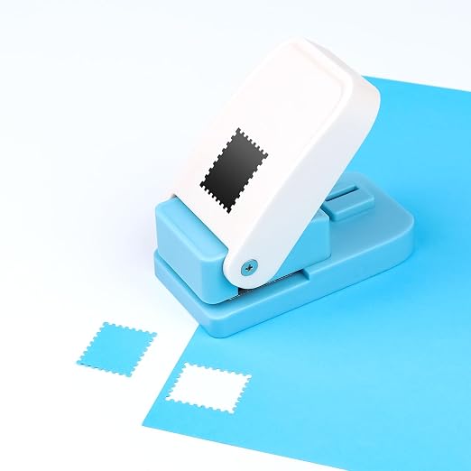 2 Pcs Stamp Paper Punch, 1x0.8 inch Postage Stamps Shape Craft Punches - Image 4