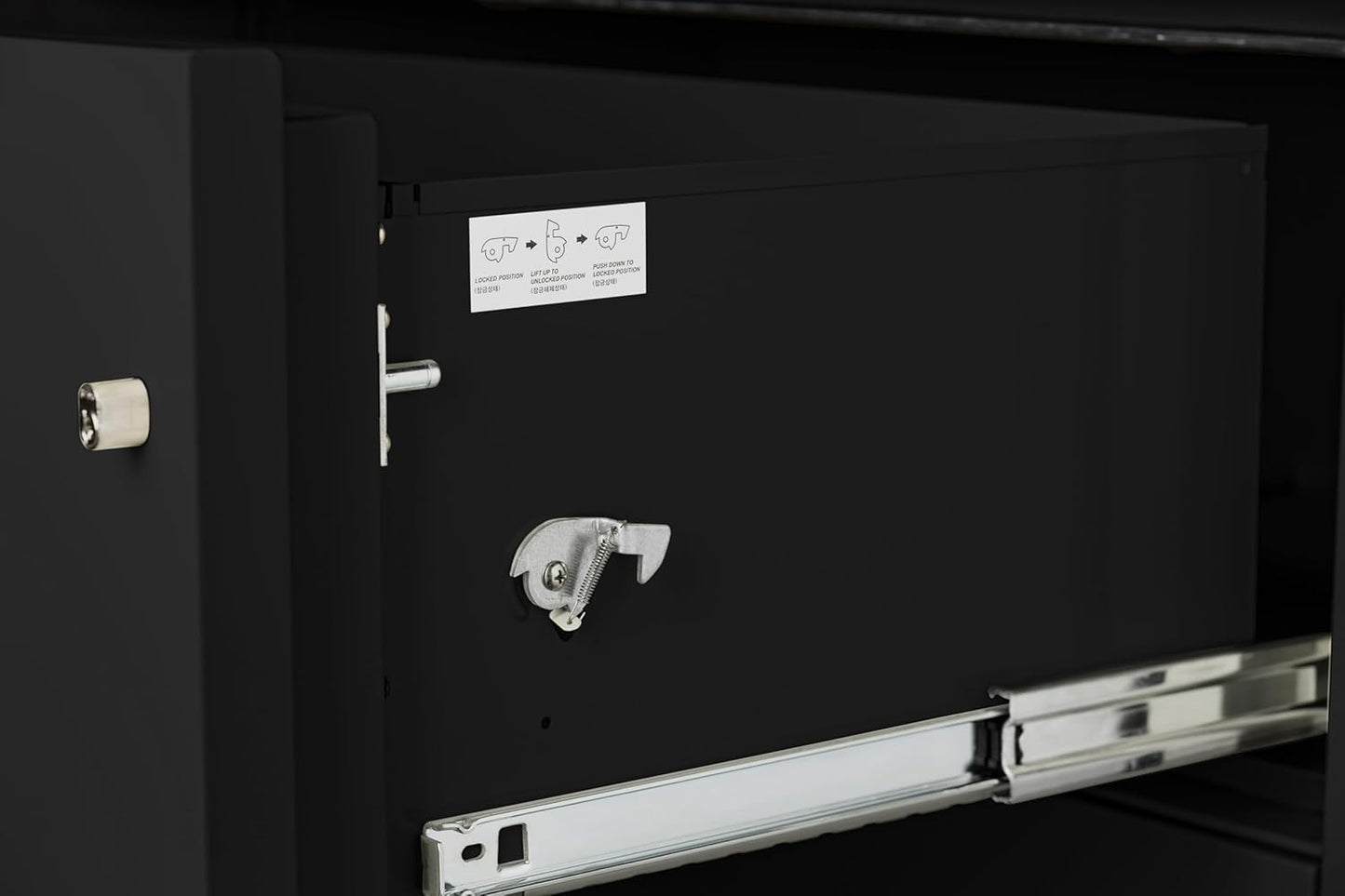 31 inch 2-Drawer Vertical Fireproof File Cabinet – Legal and Letter Size Filing – Key Lock – Water Resistant Seal – Fire and Impact Rated – Black Finish – Model LGL2W31B
