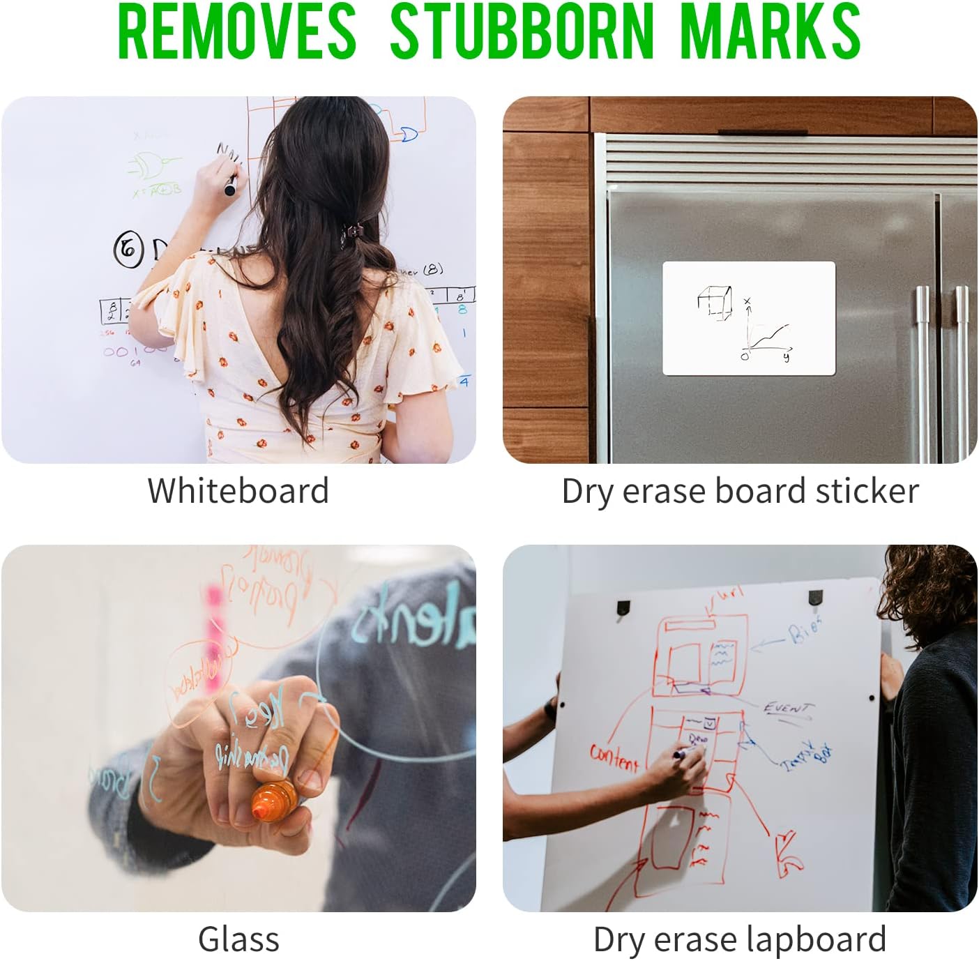 loukin Non-Toxic Whiteboard Cleaner, 8.5 fl oz Dry Erase Board Cleaner, White board Cleaning Spray, Removes Stubborn Marks from Whiteboards, Chalkboard (12-Pack)