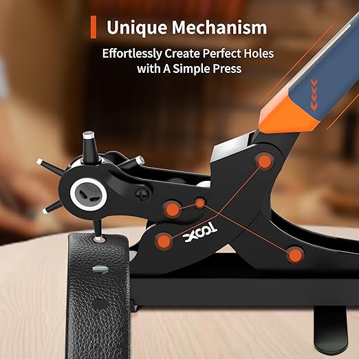 XOOL Revolving Punch Plier Kit, Leather Hole Punch Set - Image 3