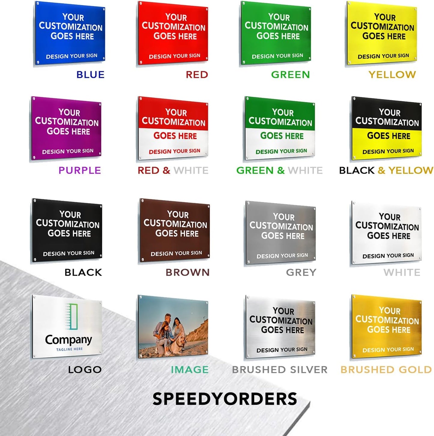 Custom Outdoor Metal Sign - Personalized Aluminum Safety and Business Sign, Waterproof (Red Background, White Aluminum, 7x7 In)