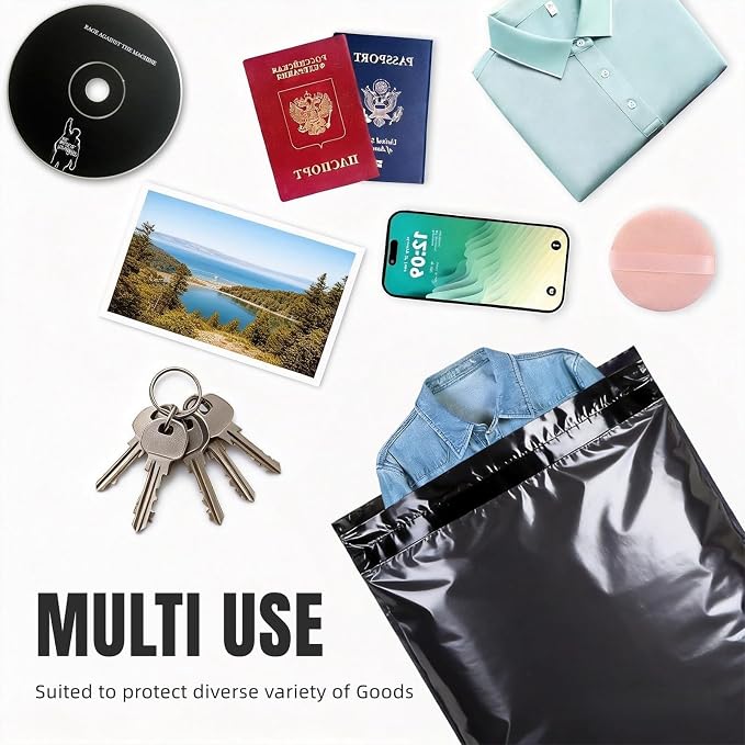 12"x15.5" Poly Mailers，Black Shipping and Envelope Bags Pack of 30 - Image 7