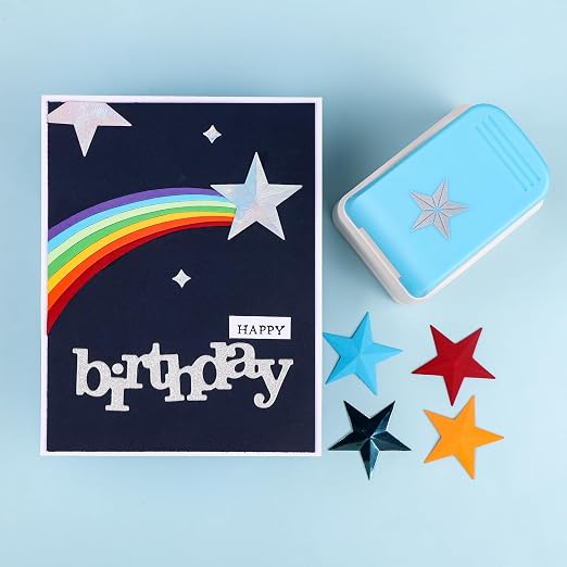 Star Hole Punch, 1.4 inch Star Paper Punch, 3D Embossing Lucky Stars Paper - Image 3