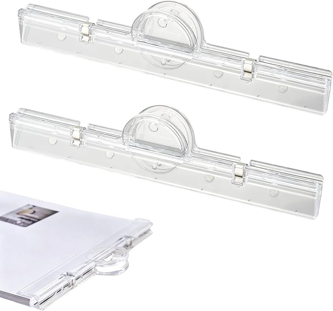 Large Magnetic Binder Clips, Extra Strong 7.9" Paper Clamps, Transparent | by ZonaLQ