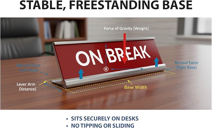 2" x 8" Aluminum Office Desk Nameplate Sign Holder 1 Pack - Image 5