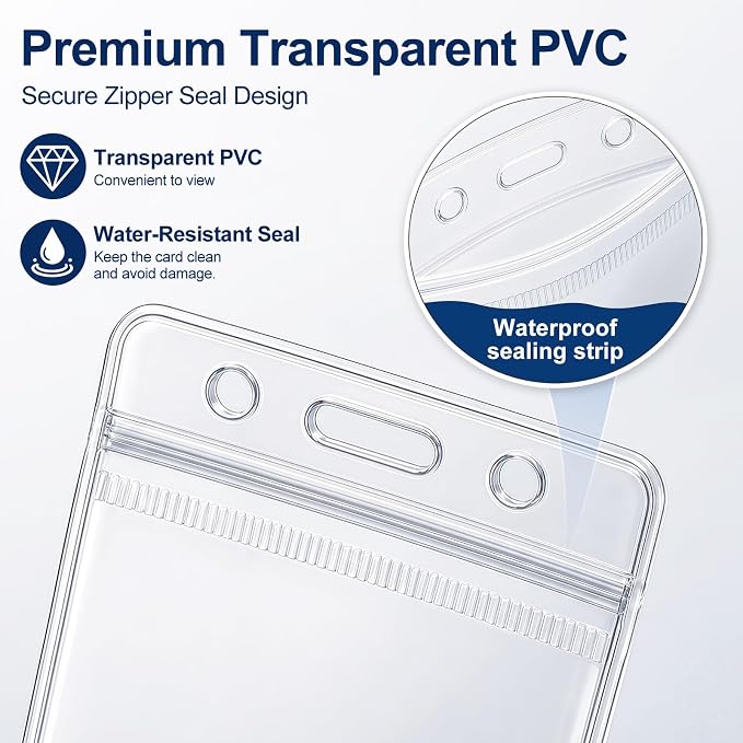400 Pack Badge Holder, Plastic ID Badge Holder, 2.5" x 3.8" Vertical Name Tag - Image 5