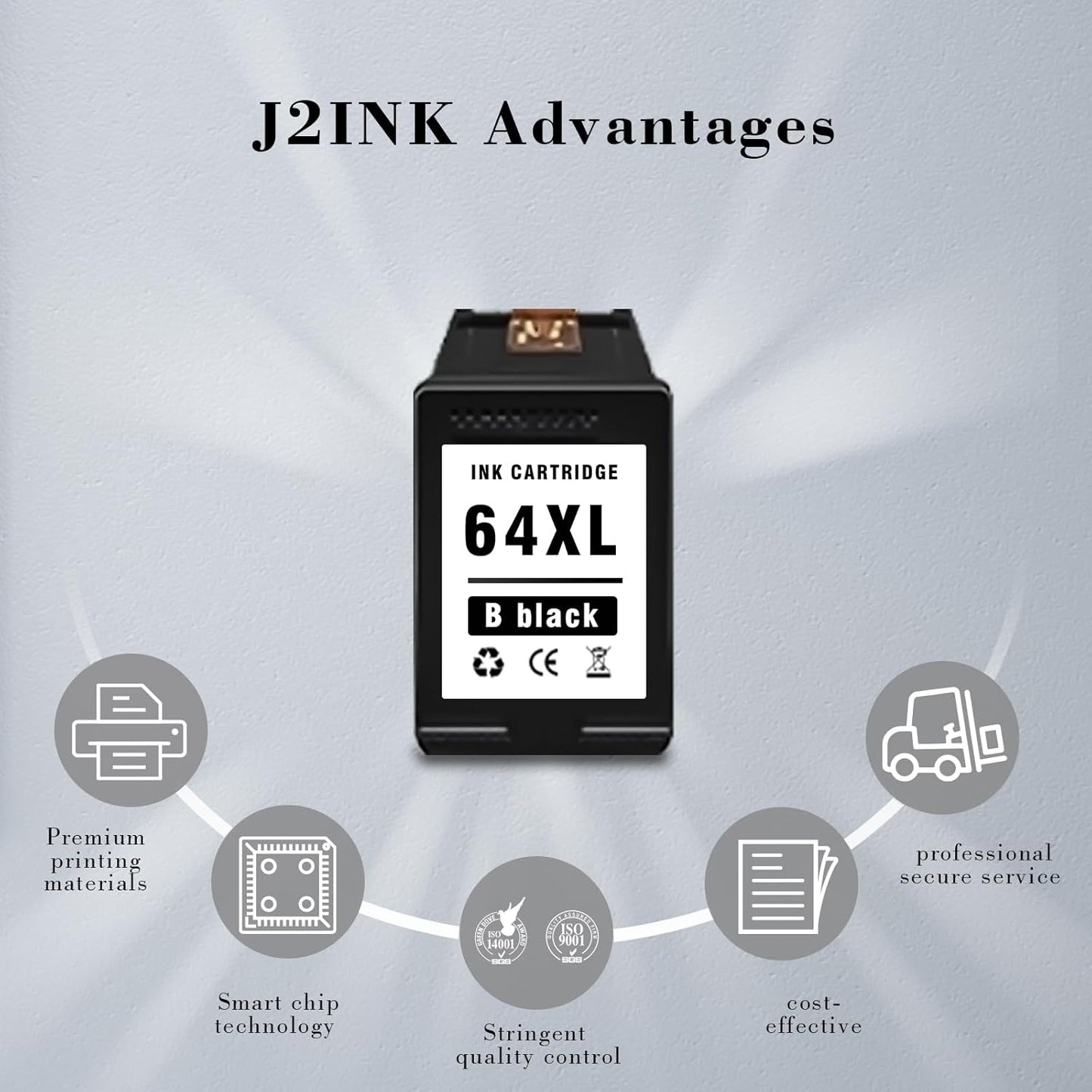 Printer Ink 64XL 64 Black 7800 Tango Ink Cartridge for HP Ink 64 XL 64XL Black Ink Cartridge for HP64 Printers for HP64xl HP64xlblk 64xlblk Envy Photo 6220 6230 6252 7120 7155 7855 7858 | Tango X Tan