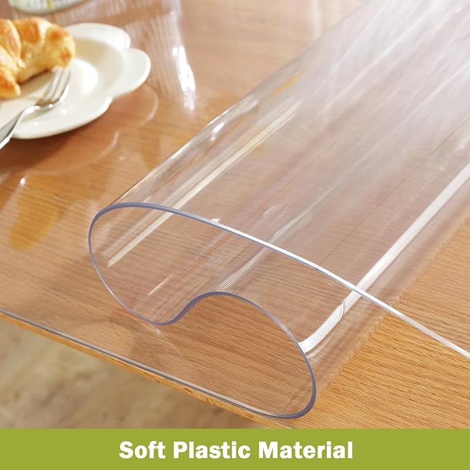 OstepDecor Clear Table Cover Protector 36 x 54 Inch, 1.5mm Thick Plastic Table - Image 3