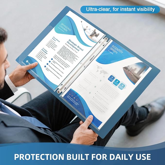 100 Pack Sheet Protectors, Top Loading Reinforced 3-Hole Page | Protectors - Image 6