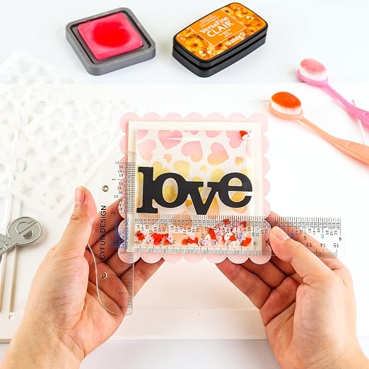 3PCS 6 Inches/15cm Acrylic Clear T-Square Ruler, Inches and Metric, Transparent - Image 3