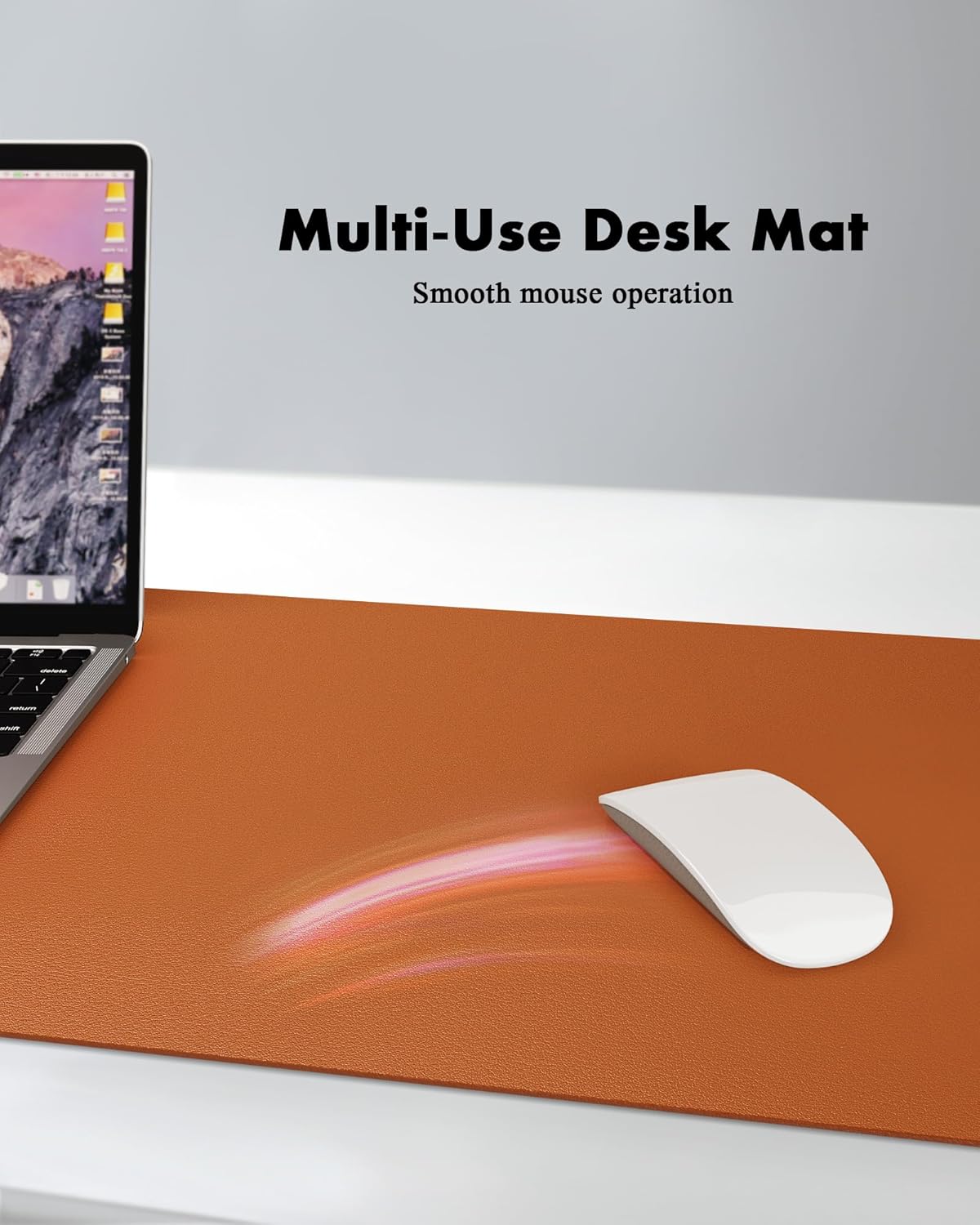 YSAGi Double-Sided Desk Pad, 35.4"x17" Leather Desk Mat, Eco Cork Desk Pad Protector,Large Mouse Pad,Waterproof Desk Blotter for Office/Home (Brown/Cork)