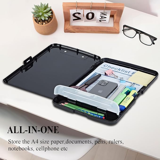 Clipboard with Storage, Heavy Duty Plastic Nursing Clipboard Foldable, High - Image 6