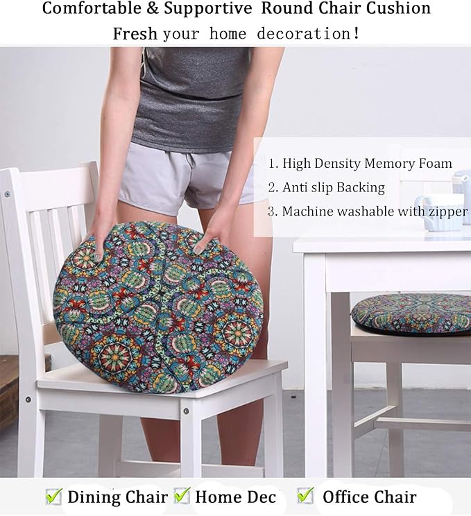 Sigmat Memory Foam Seat Cushion Anti-Slip Soft Round Stool Cushion Chair Pad 15 - Image 5