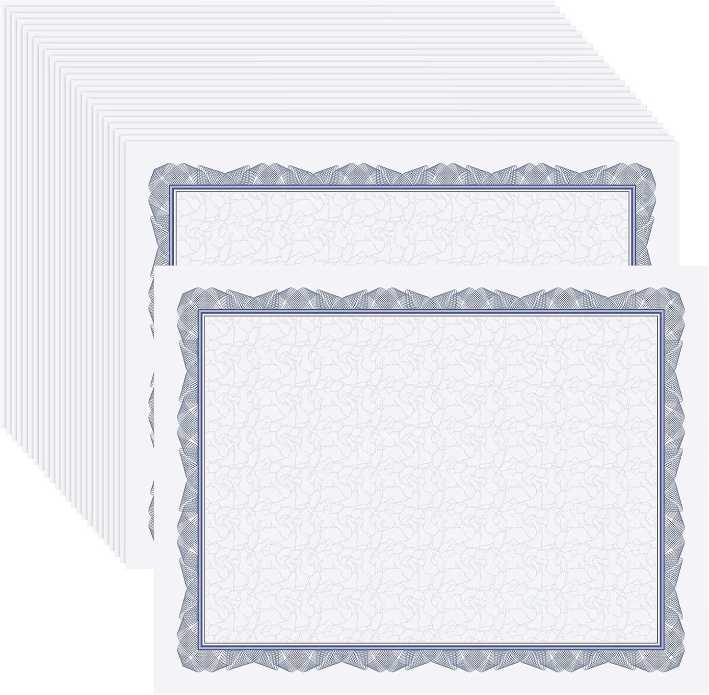 Panelee 300 Sheets Award Certificate Paper with Blue Border, Letter Size, 8.5 x 11 Inches, Biodegradable Coated Paper for Laser & Inkjet Printers