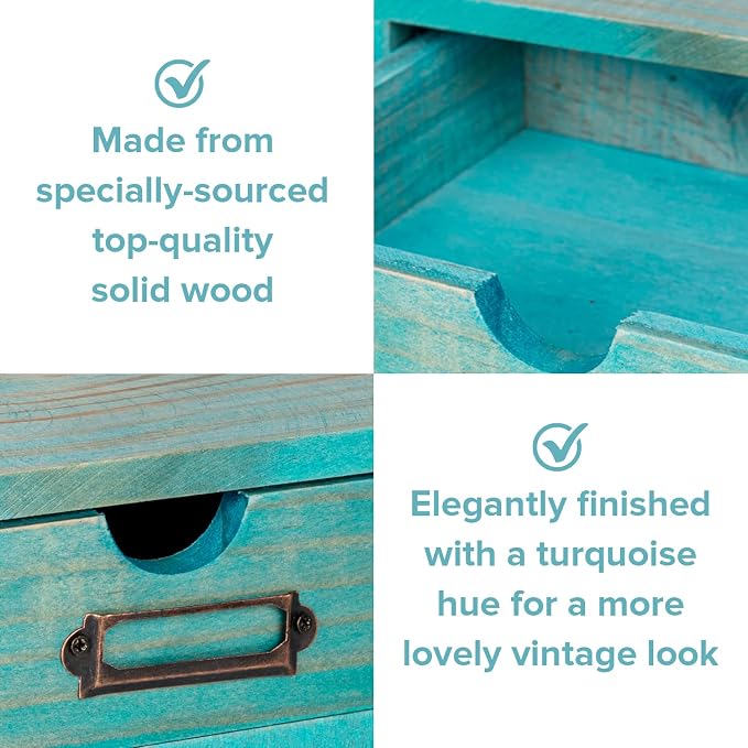 Turquoise 3-Tier Drawer Unit - Image 6