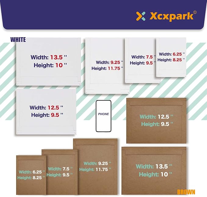 Xxcxpark 36 Pack Brown Kraft Rigid Mailers 10 x 13.5 inches, Self Seal Photo - Image 3