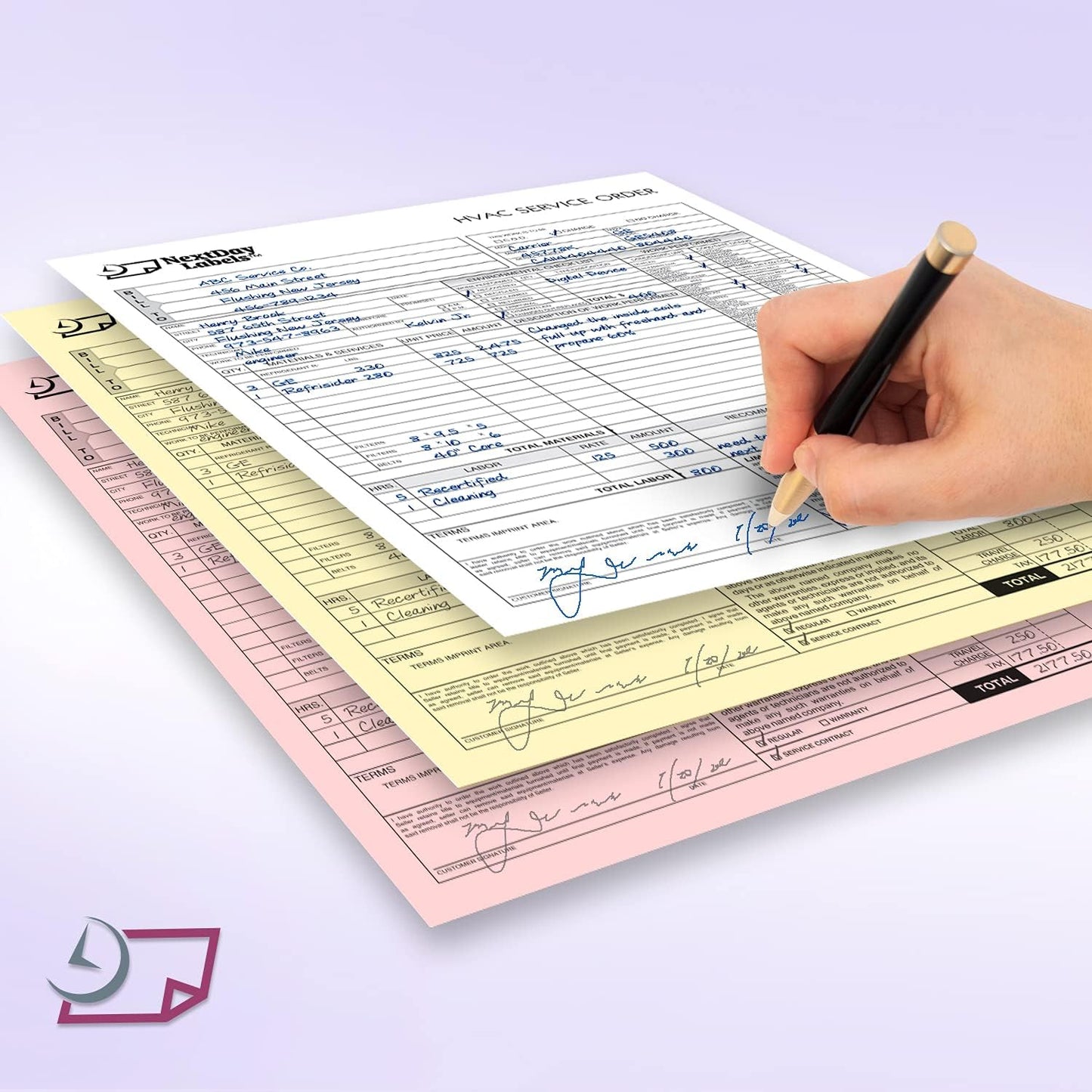 NextDayLabels - Superior Carbon-less NCR, Pre Collated Paper, 500 Sheets Per Pack (8-1/2" x 11" 3 Part Straight, #5909)
