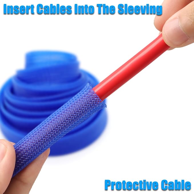 25ft PET Expandable Braided Cable Sleeve 1/3inch Pet Braided Cable Sleeve - Image 4