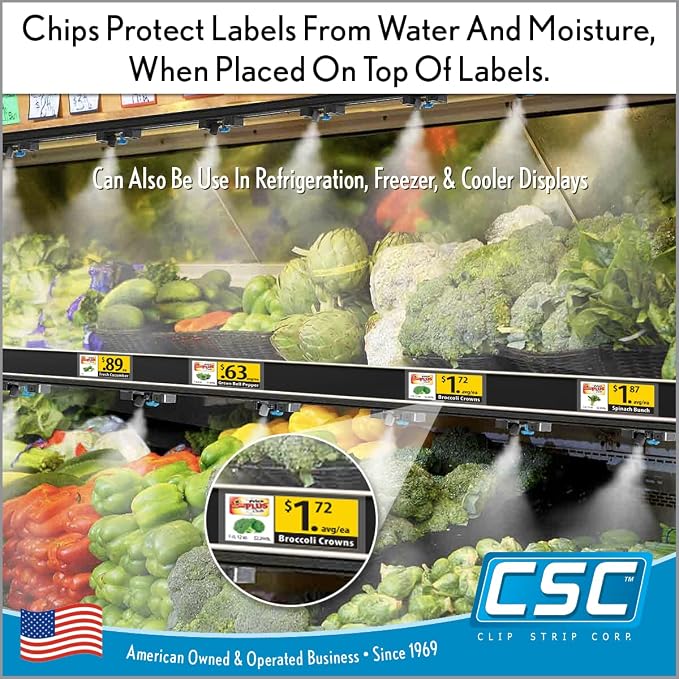 Clip Strip Corp. Price/Data Channel Label Holder Chips, 2.5" L x 1.25" H - Image 8