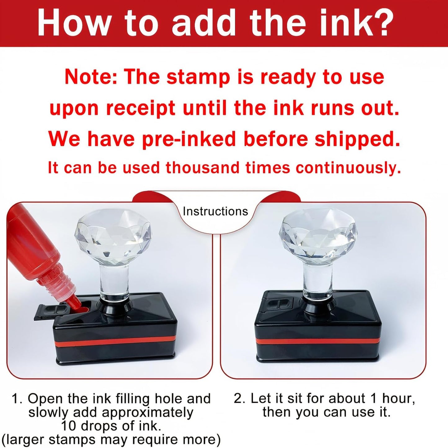 Custom Stamp Self Inking Logo Stamp Personalized with Clear, Consistent Impressions Multiple Sizes