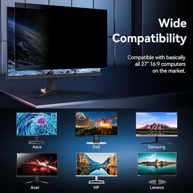 27 Inch Privacy Screen for Computer Monitor 16:9 Aspect Ratio, Eye Protection - Image 5