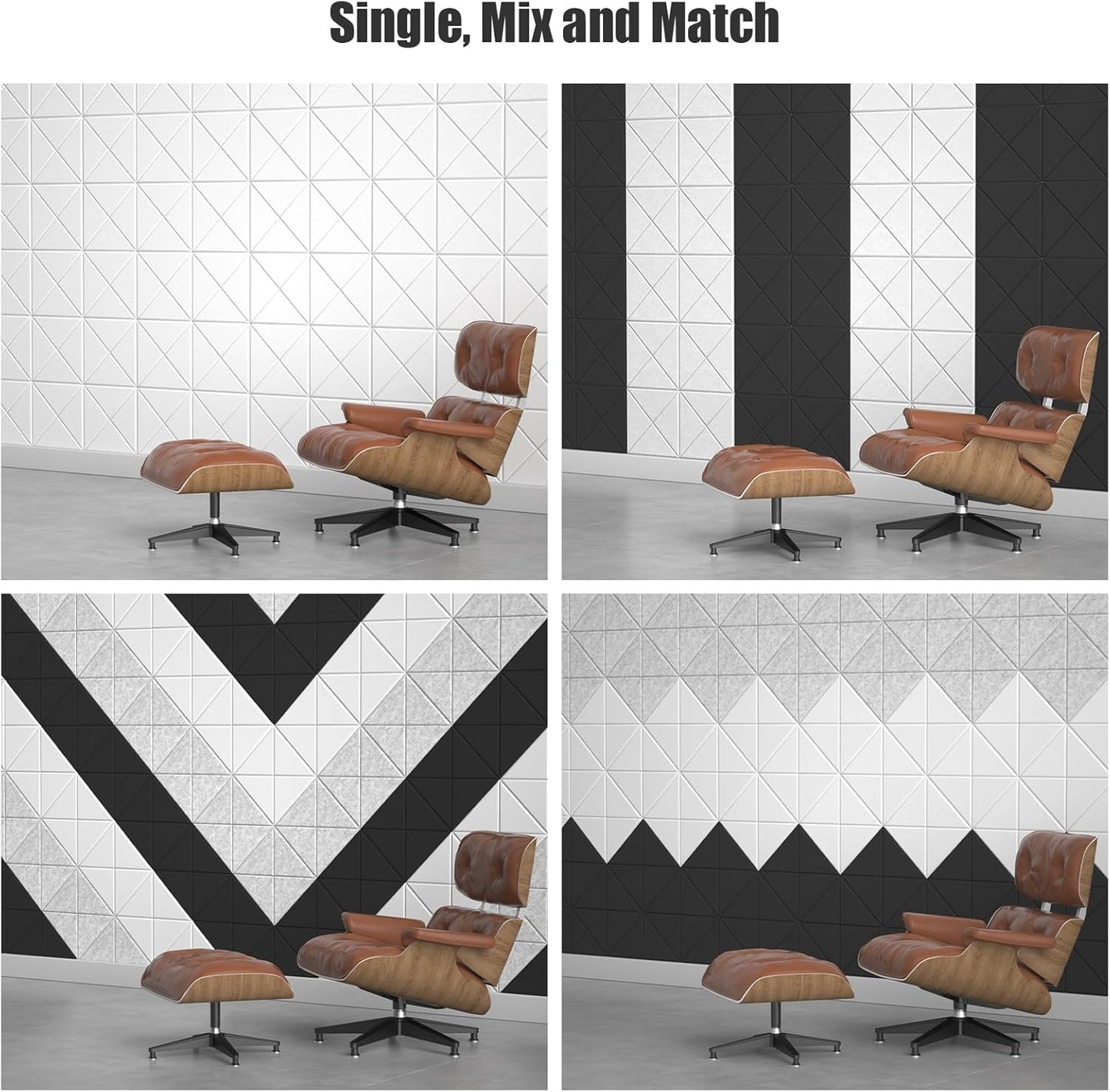 Sonicism 12 Pack X-Lined Acoustic Panels with Self-Adhesive, 12"X 12"X 0.4" Sound Proof Foam Panels, Decorative Soundproof Wall Panels, Sound Absorbing Tile for Home & Offices, White