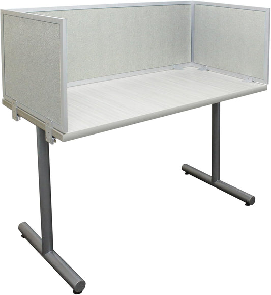 OBEX Acoustic Mounted Screen Privacy Panel Table Top Separator, Sound Blocking Desk Divider (Overcast, 18" X 24")