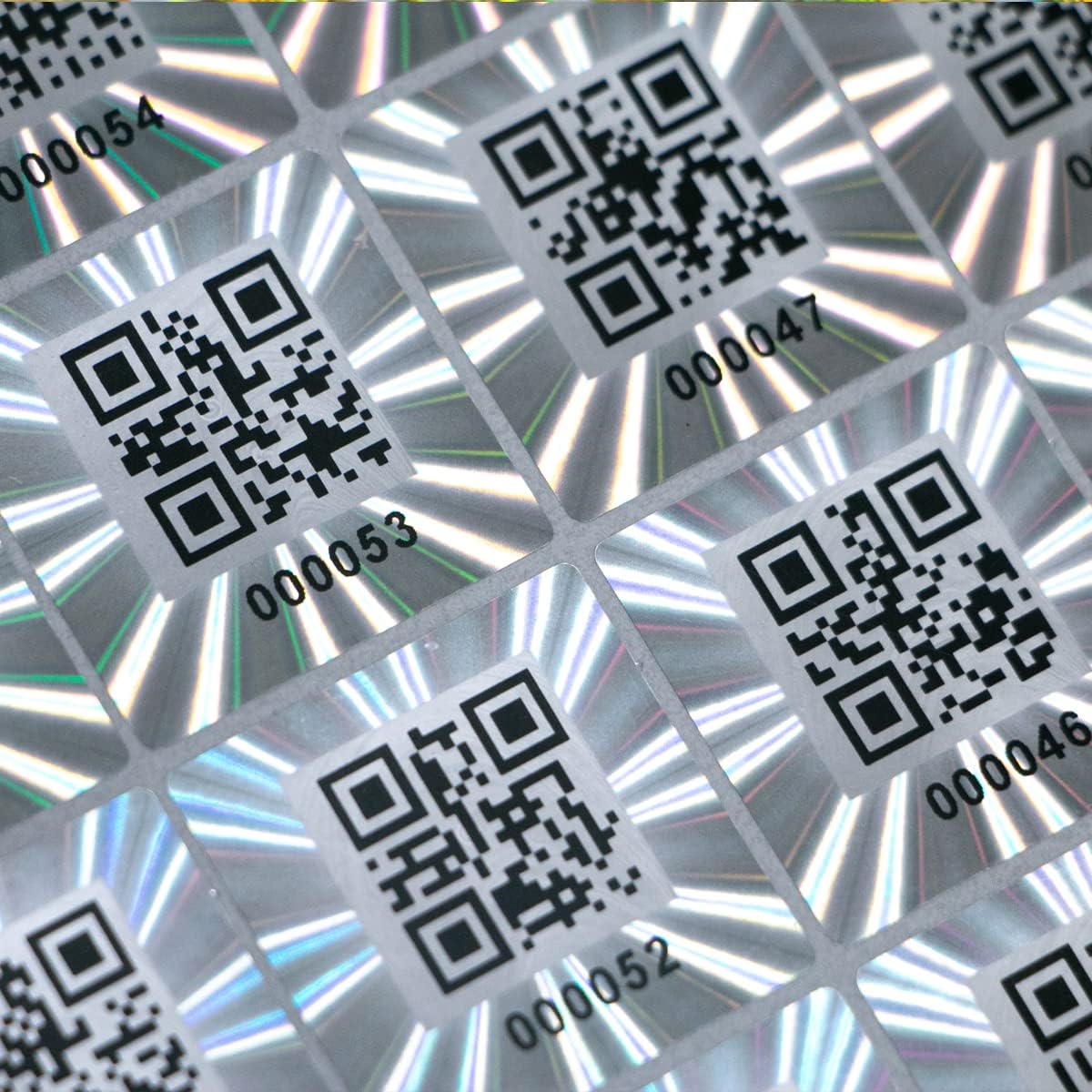 300pcs Hologram QR Code Labels, Tamper-evident Security Seal Sticker,Warranty Void Tamper Proof Labels with Unique Sequential Serial Numbering（1x1inch）