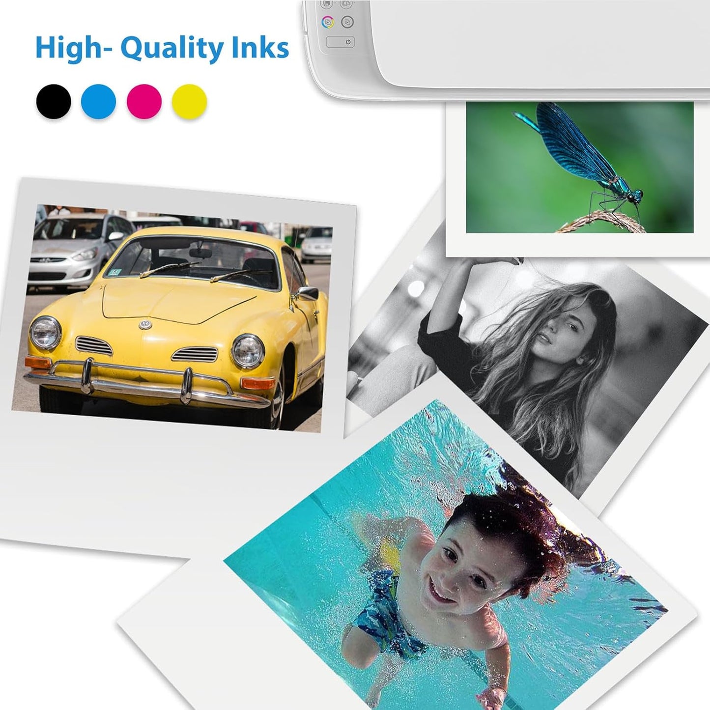 63XL Ink Cartridges Replacement for HP 63 XL Black Color Combo Pack for HP63 HP63XL for 4650 3830 5255 4520 5258 3630 4652 4655 5200 4512 3632 5252 2132 1112 3631 2130 4510 3634 3833 Printer