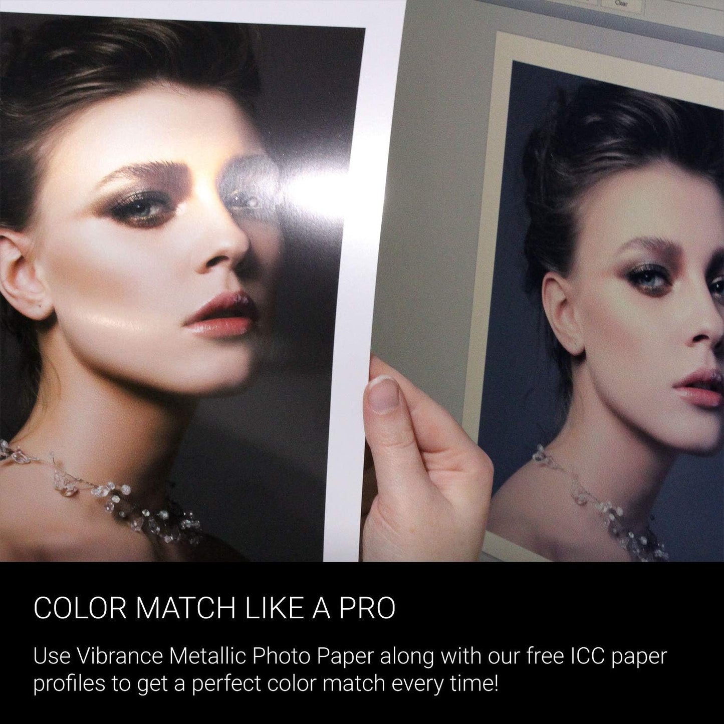 Vibrance Metallic Photo Printer Paper 10 mil 255 gsm Premium Photo Paper Roll 3in Core 36 inches x 100 feet Works with Most Inkjet Printers Including Professional Makes and Models Like Epson Canon HP