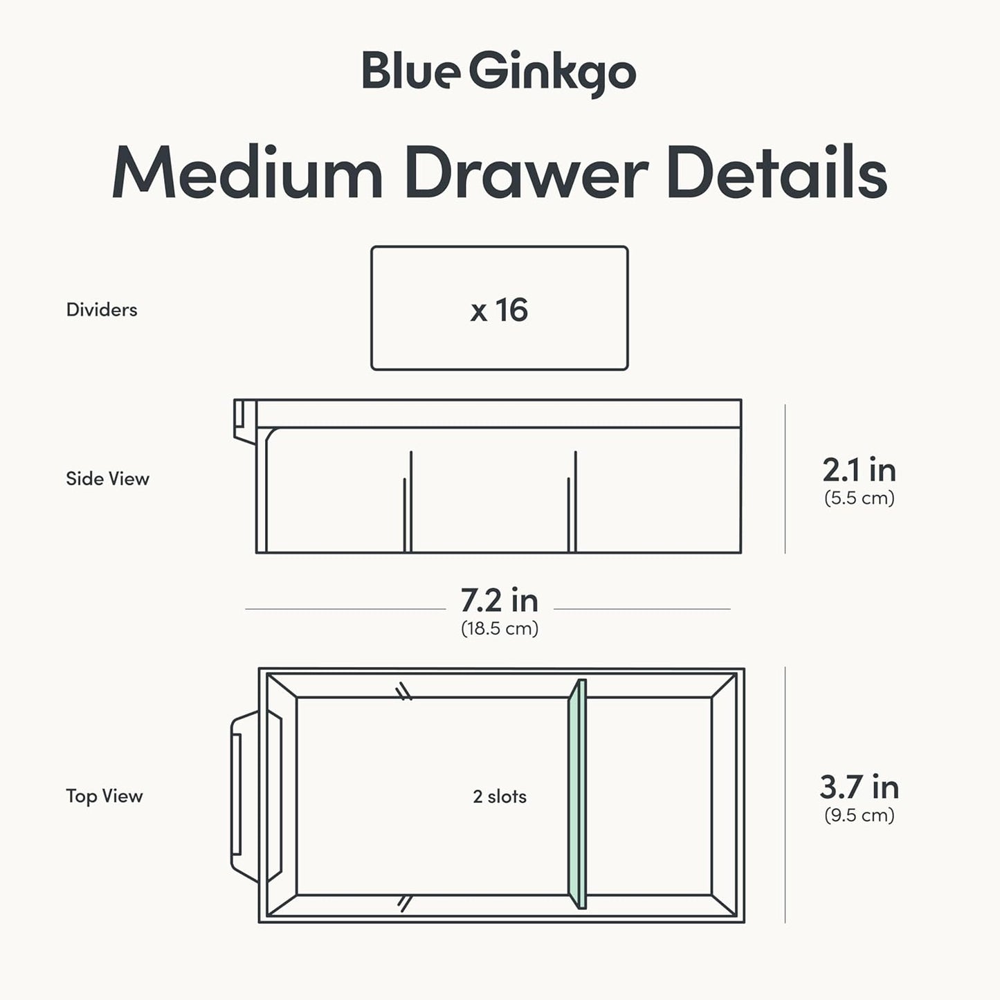 Blue Ginkgo Medium 16-Drawer Cabinet – Stackable Clear Organizer for Hardware, Beads, Plastic Bricks, Office, and Craft Storage (Made in Korea, Yellow)