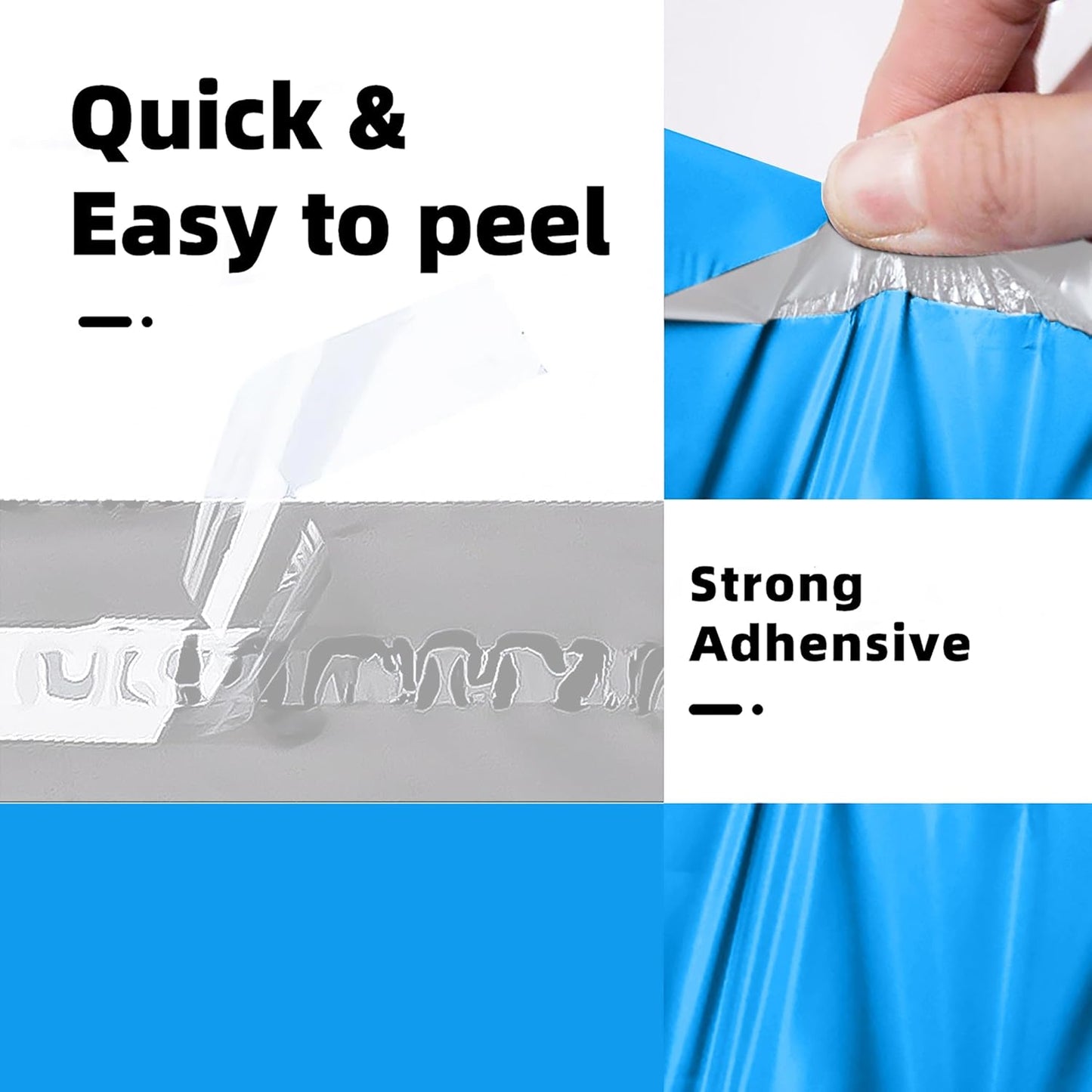 POLYSELLS 1000 pcs 7.5x10.5 Inches Blue Poly Mailers Shipping Envelopes, Strong Adhesive Sealing, Waterproof, and Tear-resistant Postal Mailing Bags for Clothing, Books, and Accessories